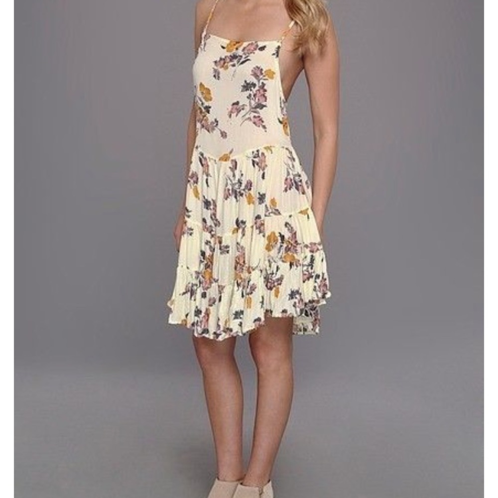 Free People circle of flowers slip dress Small